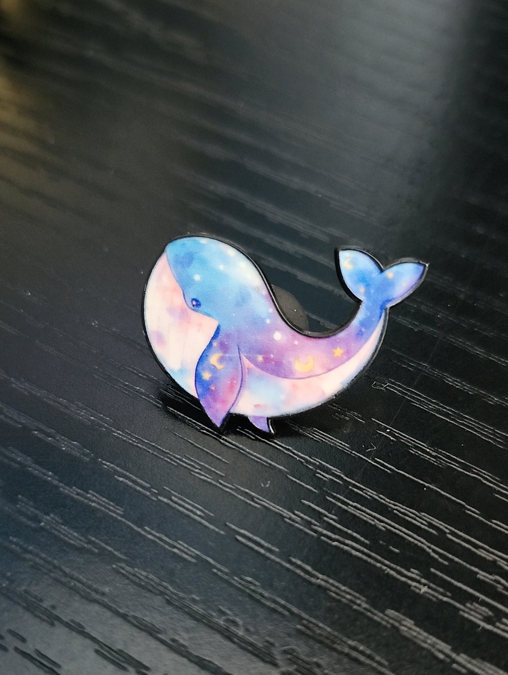 Cute Galaxy Pastel Whale Enamel Pin - Purple & Pink Accessory